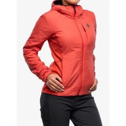 Kurtka ocieplana damska Black Diamond First Light Hybrid Hoody. Czerwone kurtki Black Diamond, bez wzorów, sportowe, bez kaptura. Za 761.19 zł.