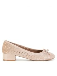 Nine West Baleriny WFA2993-1 Beżowy. Brązowe baleriny Nine West, bez wzorów, z materiału, bez obcasa, bez zapięcia. Za 229.99 zł.