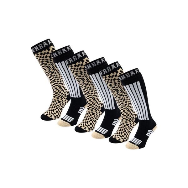 Skarpety narciarskie - Unisex - 6 par - Ciepły piasek. Brązowe skarpetki POEDERBAAS, bez wzorów, z wełny. W wyprzedaży za 329.62 zł.