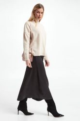 Golf wełniany Benito WEEKEND MAX MARA. Brązowe swetry Weekend Max Mara, s, bez wzorów, prążkowane, bez ramiączek. W wyprzedaży za 815.20 zł.