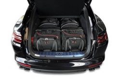 Torby Do Bagażnika Porsche Panamera St Phev 2017-2024 4Szt Kjust. Czarne torby podróżne KJUST, bez wzorów, z kauczuku. Za 1,240.00 zł.