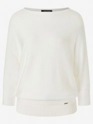More & More Sweter w kolorze białym rozmiar: 42. Białe swetry More & More, bez wzorów, ze splotem, bez ramiączek. Za 162.87 zł.