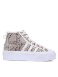 Adidas Trampki Nizza Platform Mid Shoes HQ1981 Beżowy. Brązowe trampki adidas, bez wzorów, ze skóry, bez zapięcia. Za 449.99 zł.