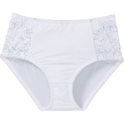 Figi wyszczuplające bonprix biało-jasnoniebieski. Bielizna modelująca marki bonprix. Za 34.99 zł.