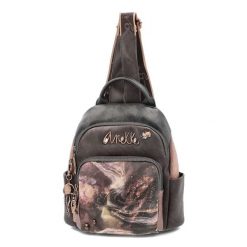 Brązowy Designerski Damski Plecak Anekke Premium. Brązowe plecaki Anekke, bez wzorów, z materiału, bez dodatków. Za 429.00 zł.