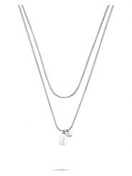 S.Oliver Naszyjnik z zawieszką - dł. 45 cm rozmiar: onesize. Szare naszyjniki S.Oliver, z materiału, z perłą, ze stali. Za 100.99 zł.