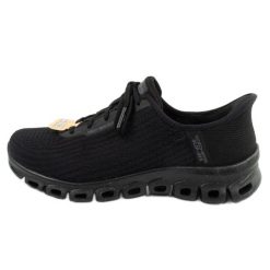 Buty Skechers Glide Step 104571/BBK czarne z membraną. Czarne buty treningowe bez wzorów, bez zapięcia. W wyprzedaży za 435.67 zł.