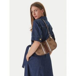 Torebka Guess. Brązowe torebki klasyczne Guess, z aplikacjami, klasyczne, bez dodatków. Za 529.99 zł.