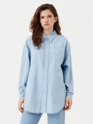Calvin Klein Jeans Koszula jeansowa J20J225010 Błękitny Oversize. Niebieskie koszule Calvin Klein Jeans, l, bez wzorów, z bawełny, bez kołnierzyka, bez ramiączek. Za 279.99 zł.