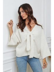 So Cachemire Sweter "Chiwel" w kolorze kremowym rozmiar: S. Brązowe swetry So Cachemire, s, bez wzorów, z wełny, bez ramiączek. Za 196.70 zł.