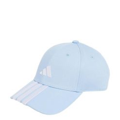 Czapka 3-Stripes New Logo Baseball. Białe czapki z daszkiem adidas, bez wzorów, z bawełny, sportowe. Za 89.95 zł.