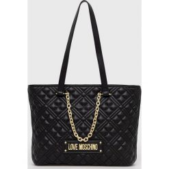 Love Moschino torebka kolor czarny. Czarne shopper bag Love Moschino, bez wzorów, bez dodatków. Za 949.99 zł.