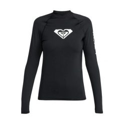 Koszulka do pływania damska ROXY Whole Hearted. Czarne bikini Roxy, bez wzorów, z elastanu, sportowe. Za 149.99 zł.