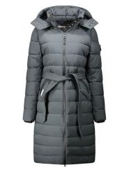 Geographical Norway Płaszcz pikowany "Cabima" w kolorze antracytowym rozmiar: L. Czarne płaszcze Geographical Norway, l, bez wzorów, z tkaniny, bez kaptura. Za 325.54 zł.