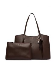 Guess Torebka Melody HWBG97 35230 Brązowy. Brązowe shopper bag Guess, z aplikacjami, ze skóry, bez dodatków. Za 634.99 zł.
