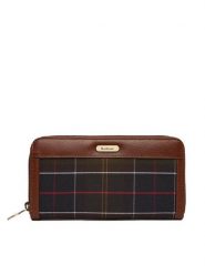 Barbour Portfel Daphne Tartan Purse LLG0039TN11 Brązowy. Brązowe portfele Barbour, bez wzorów, z materiału. Za 399.99 zł.