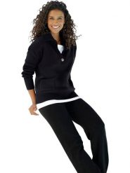 Heine Sweter w kolorze czarnym rozmiar: 40. Czarne swetry Heine, bez wzorów, bez ramiączek. Za 95.92 zł.