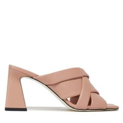 Klapki Pollini. Czerwone klapki Pollini, bez wzorów, bez obcasa, bez zapięcia. Za 1,729.00 zł.