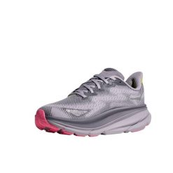 Damskie buty do biegania wodoodporne W CLIFTON 9 GTX GREY SKIES / FOGGY GREY. Szare buty do biegania HOKA, bez wzorów, z gore-texu, bez zapięcia, do biegania, gore-tex. Za 823.90 zł.