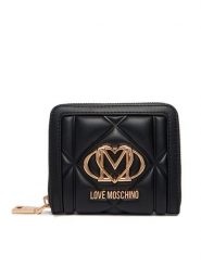 LOVE MOSCHINO Portfel JC5641PP0NLC0000 Czarny. Czarne portfele Love Moschino, bez wzorów, ze skóry. Za 389.99 zł.