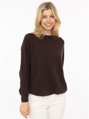 Zwillingsherz Sweter "Blogger" w kolorze brązowym rozmiar: M. Brązowe swetry Zwillingsherz, m, bez wzorów, z kaszmiru, bez ramiączek. Za 504.95 zł.