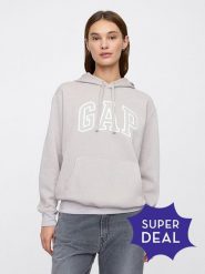 GAP Bluza w kolorze jasnoszarym rozmiar: XL. Szare bluzy GAP, xl, bez wzorów, z bawełny, bez ramiączek, z kapturem. Za 107.95 zł.