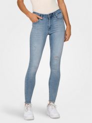 ONLY Jeansy Blush 15282346 Niebieski Skinny Fit. Niebieskie jeansy ONLY, xs, bez wzorów, z bawełny. Za 119.99 zł.