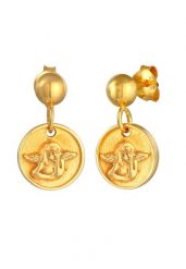 Elli Damskie kolczyki zatyczka aniołek frędzel w 925 Sterling Silver Kolczyki 1 ct. Szare kolczyki Elli, srebrne. Za 293.99 zł.