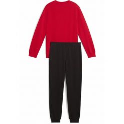 Młodzieżowy dres Essentials z logo No. 1 z bluzą PUMA For All Time Red. Czerwona bluzy Puma, m, bez wzorów, z dresówki, bez kaptura, do biegania. W wyprzedaży za 164.00 zł.