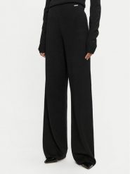 Calvin Klein Spodnie dzianinowe K20K207680 Czarny Straight Fit. Czarne spodnie materiałowe Calvin Klein, bez wzorów, z dzianiny. Za 699.99 zł.