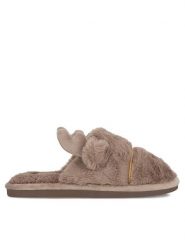 Home & Relax Kapcie BE-C21 Beżowy. Brązowe kapcie Home & Relax, bez wzorów, z materiału. Za 69.99 zł.