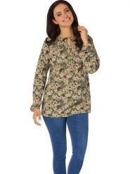 WITT WEIDEN Bluzka w kolorze oliwkowo-jasnobrązowym rozmiar: 54. Brązowe bluzki WITT WEIDEN, bez wzorów, z wiskozy, bez kołnierzyka, bez ramiączek. Za 74.46 zł.