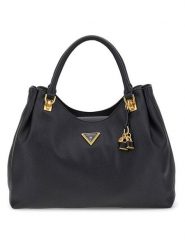 Guess Torebka w kolorze czarnym - 37 x 23 x 12 cm rozmiar: onesize. Czarne torebki klasyczne Guess, z aplikacjami, z materiału, przez ramię, bez dodatków. Za 568.45 zł.