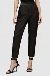 AllSaints spodnie damskie kolor czarny proste medium waist. Czarne spodnie materiałowe AllSaints, bez wzorów, z materiału. Za 879.99 zł.