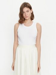 JOOP! Top 30040191 Biały Slim Fit. Białe topy Joop!, bez wzorów, z bawełny, bez kołnierzyka, bez ramiączek. Za 149.99 zł.