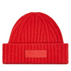 Czapka Tommy Hilfiger. Brązowe czapki zimowe Tommy Hilfiger, bez wzorów. Za 439.99 zł.