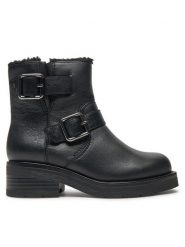 Clarks Botki Rebelle Buckle 26178891 Czarny. Czarne botki Clarks, bez wzorów, ze skóry, bez obcasa, na płaskiej podeszwie, bez zapięcia. Za 379.99 zł.