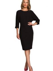 Stylove Sukienka w kolorze czarnym rozmiar: L. Czarne sukienki Stylove, l, bez wzorów, bez kołnierzyka, bez ramiączek, midi. Za 238.45 zł.