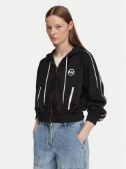 MICHAEL Michael Kors Bluza MR651X2K8N Czarny Regular Fit. Czarne bluzy bez kaptura MICHAEL Michael Kors, xs, bez wzorów, z syntetyku, bez kaptura. Za 789.99 zł.
