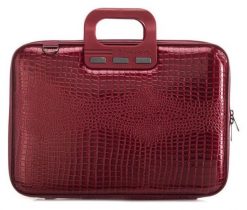 Torba Bombata Shiny Cocco 15''-16'' burgundy. Czerwone torby na laptopa Bombata, bez wzorów, ze skóry, na ramię. Za 369.00 zł.
