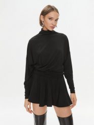 Pinko Sukienka codzienna Atom 102193 A1DE Czarny Regular Fit. Czarne sukienki Pinko, na co dzień, xs, bez wzorów, z wiskozy, bez kołnierzyka, bez ramiączek, proste. Za 1,449.00 zł.