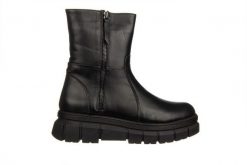 Botki Bayla-161 188 2105 01 Black 161640, Czarny, Skóra naturalna - 41. Czarne botki Bayla, bez wzorów, z gumy, eleganckie, z okrągłym noskiem, za kostkę, bez obcasa, bez zapięcia. W wyprzedaży za 299.00 zł.