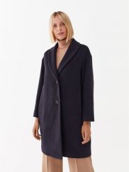 Peserico Easy Płaszcz wełniany M20095 04309 Granatowy Regular Fit. Niebieskie płaszcze Peserico Easy, na zimę, m, bez wzorów, z wełny, bez kaptura. Za 3,869.00 zł.