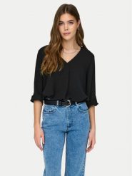 JDY Bluzka Divya 15226911 Czarny Regular Fit. Czarne bluzki JDY, bez wzorów, z syntetyku, bez kołnierzyka, bez ramiączek. Za 99.99 zł.