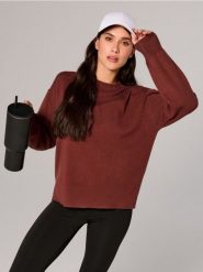 Sweter - brązowy. Brązowe swetry Sinsay, l, bez wzorów, bez ramiączek. Za 39.99 zł.
