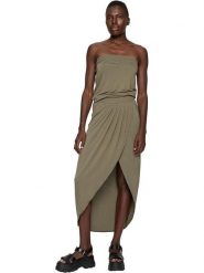 Urban Classics Sukienka w kolorze khaki rozmiar: XL. Brązowe sukienki Urban Classics, xl, bez wzorów, bez kołnierzyka, bez ramiączek, midi. Za 56.93 zł.