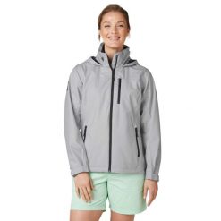 Kurtka uniwersalna damska Helly Hansen W Crew Hooded Jacket. Szare kurtki Helly Hansen, l, z aplikacjami, z materiału, klasyczne, bez kaptura. Za 685.50 zł.