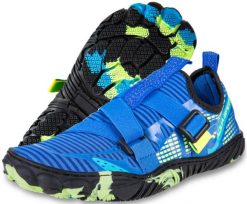 Buty do wody wielofunkcyjne Aqua Speed Lacerto. Niebieskie buty treningowe Aqua-Speed, bez wzorów, z gumy, bez zapięcia, na fitness i siłownię. Za 109.00 zł.