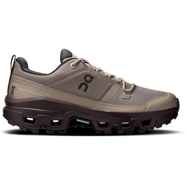 Buty damskie On Cloudrock Low Waterproof. Brązowe buty trekkingowe On, bez wzorów, z gumy, bez zapięcia, trekkingowe. Za 729.99 zł.