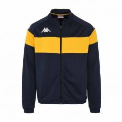 Kurtka z dresu Kappa Dacone. Niebieskie kurtki Kappa, l, bez wzorów, z dresówki, wakacyjne, bez kaptura. Za 231.50 zł.